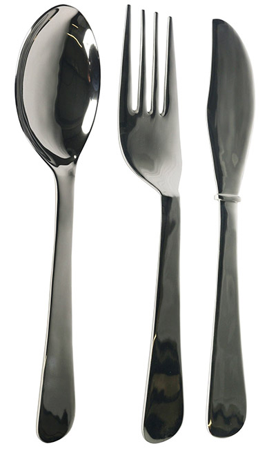 Aluminium Spoon, Fork, & Knife Set Of 3